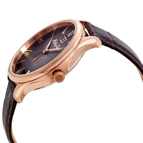 NWT Authentic Mathey-Tissot Open Box - Edmond Quartz Brown Dial Men's Watch - Picture 2 of 3